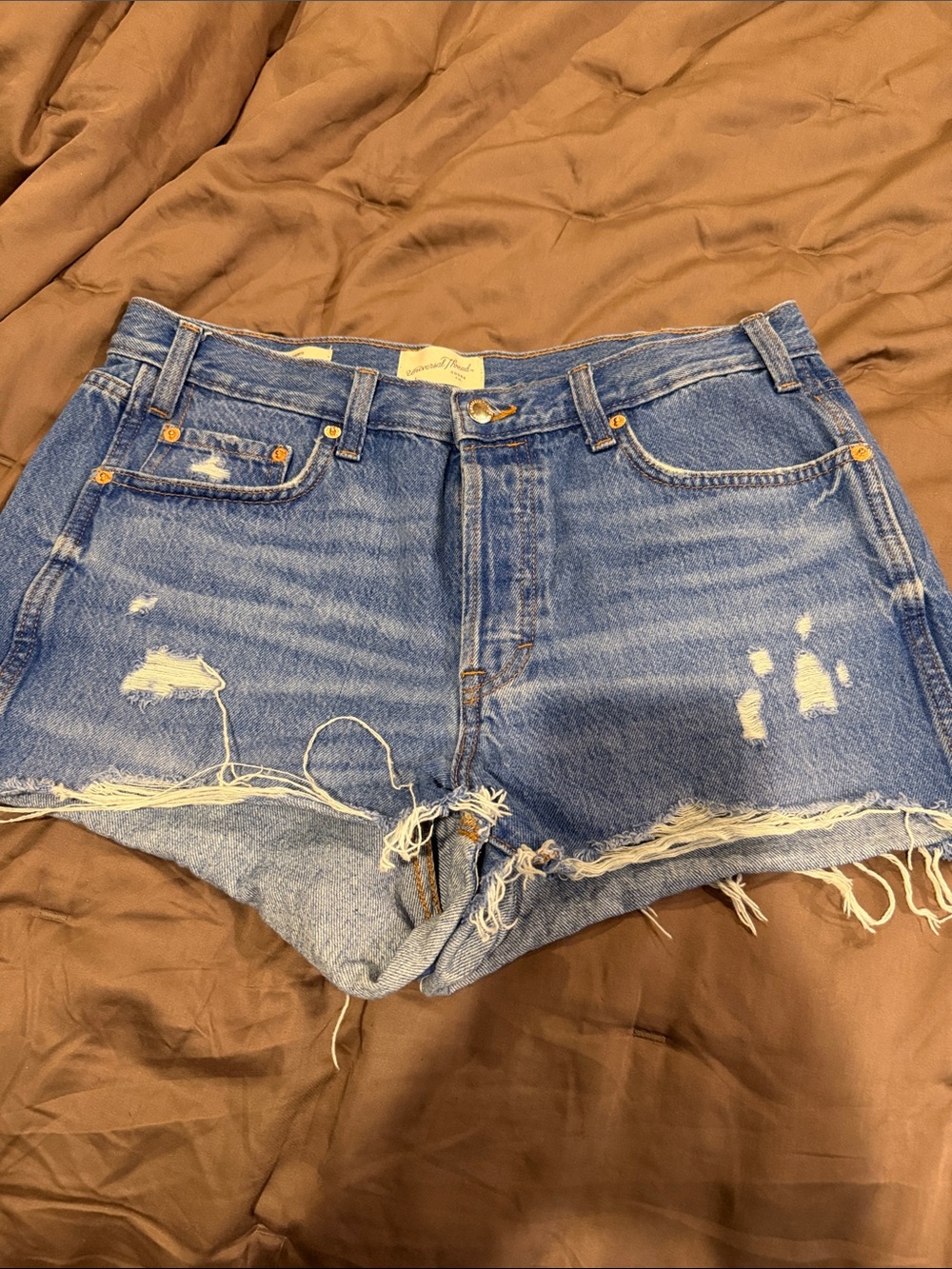 Universal Thread Classic Blue Distressed Denim Shorts size 12